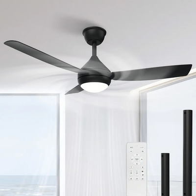Ventilador de Techo VENTLANTO de 1.07 m con Luz LED, 3 Aspas y Control Remoto | Envío gratis