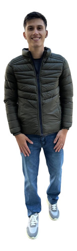 Campera Hombre Abrigo Inflable Reversible