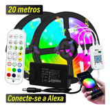 Fita De Led 5050 Controle Wi-fi +alexa + Home 20 Mts