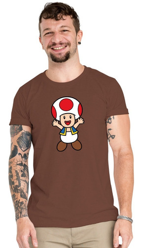 Polera Toad Nintendo Gamer  Algodón Orgánico Gme34