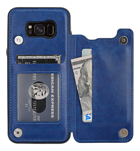 Funda Protectora Para Samsung Galaxy Cartera Con Tarjetero