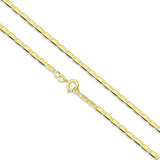 Corrente De Ouro 18k - 750 Piastrine 45cm E 2,2mm Cor Amarelo