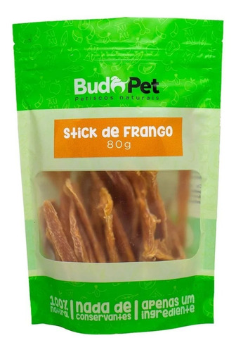 Petisco  Natural P/ Cães E Gatos Budopet Stick De Frango 80g