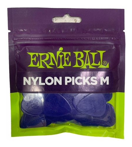 Plumillas Ernie Ball Nylon, 50 Pzs Medianas Azúl Marino 9131