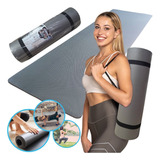 Colchonete Tapete Yoga Ginástica Pilates Cinza 1,80m X 53cm X 10mm Rdj