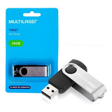 Pen Drive 16 Gigas Original Lacrado Multilaser Usb 2.0 Metal