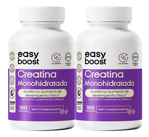 Creatina Monohidratada Creatine Easy Boost 360caps Kit 2x