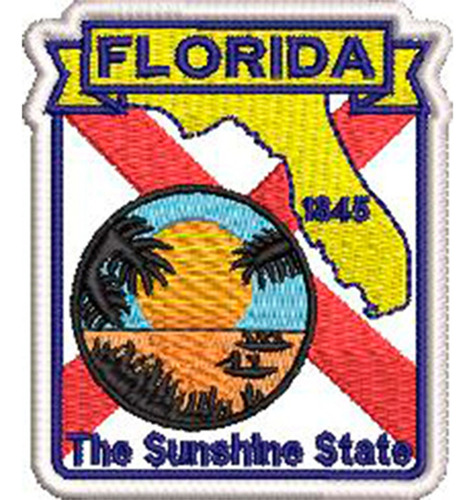 Patch Bordado Florida 7,5x6,5 Cm Cód.6334