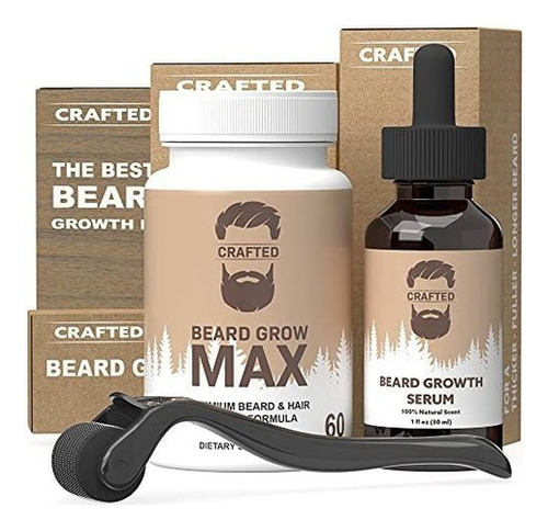 Kit Crecimiento De Barba Gruesa Y Completa Vitaminas