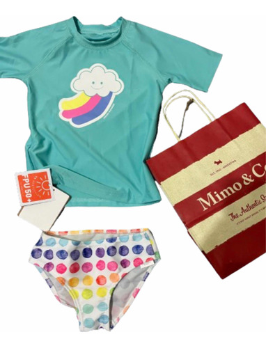 Conjunto Malla Remera Y Bombacha Niña Filtro Uv Mimo Talle 3