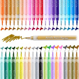 Ohuhu Rotuladores Pintura Acrílica 40 Colores: Marcadores A