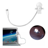 Luz Usb Flexible Astronauta Lampara Led Lectura Computadora Color De La Estructura Blanco