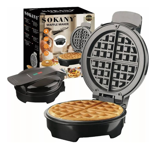 Máquina De Waffles Redonda Para Desayuno V2