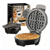 Máquina De Waffles Redonda Para Desayuno V2