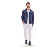Kit Masculino Jaqueta Jeans, Camiseta Branca E Calça Jogger