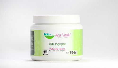 Mascarilla Facial De Pepino Piel Grasa Spa Tarro 650 Grs