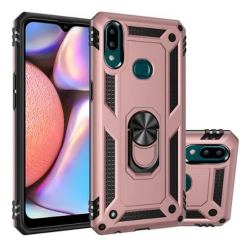 Funda Protectora Anillo Para Samsung A10s + Cristal 21d