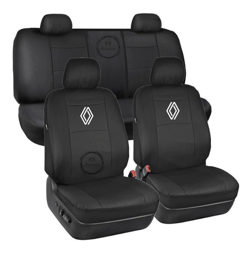 Juego Fundas Cubre Asiento Cuero Bordado Renault Kangoo