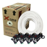 Cable Utp Cat 5e Blanco 205m+4 Par Balun+4 Par Voltaje Myh