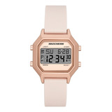 Reloj Dama Skechers Faysmith Sr6195 Color Rosa Claro Silicón