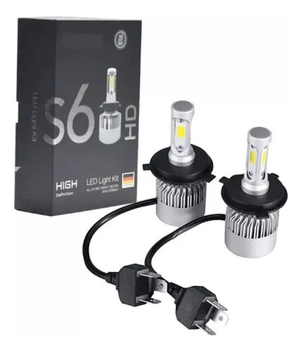 Kit Cree Led S6 Hd H7 H4 H11 H1 9006 H3 44000 Lm Con Cooler