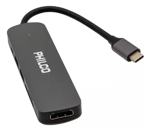 Philco Hub Usb-c 6 En 1 Hdmi 4k Sd Usb 3.0 Ecoffice 61284