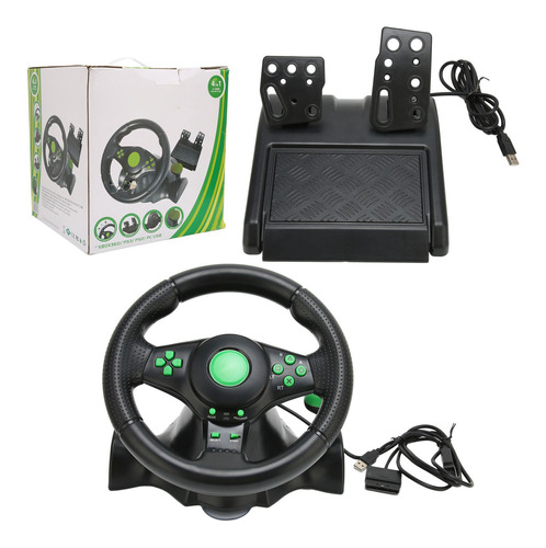 Juego Racing Wheel Pc Steering 180 Grados Pedal De Conducció