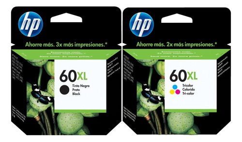 Cartucho De Tinta Hp 60xl Black E 60xl Color Original