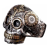 Anillo Plata Maciza 925 Calavera Mexicana Hombre Mujer