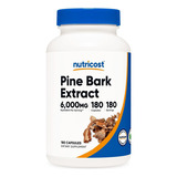 Nutricost Pine Bark Extract 6000 Mg Corteza Pino 180 Cáps Sabor Sin Sabor
