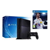 Ps4 Console Playstation 4 Fat + 2 Controles Fifa 18