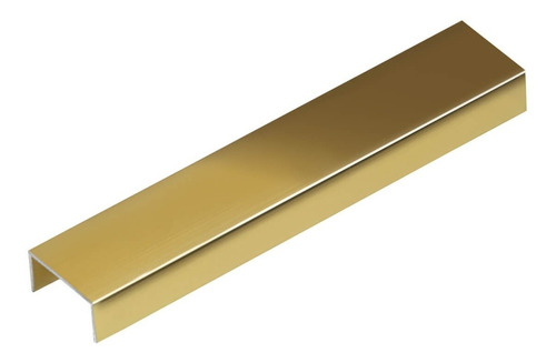 Filete Metálico Dourado Perfil U Em Alumínio 20mmx10mmx3m