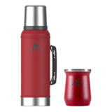 Set Mate + Termo Stanley 950ml - Rojo - Originales Caja