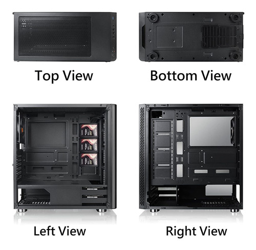Thermaltake V200 - Chasis De Torre Atx Con Los Medios De Com