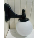 Farol Colonial Aplique Exterior Bajo Consumo Globo Vidrio Op