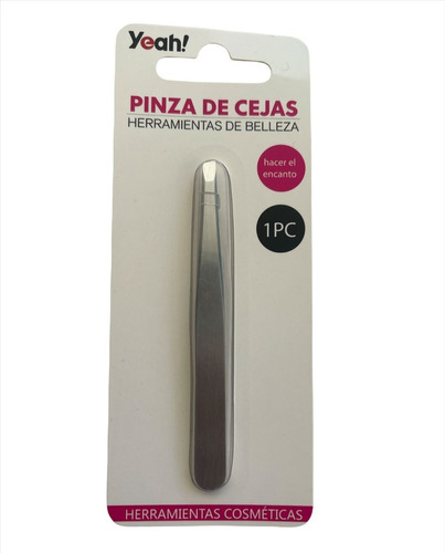 Pack 2 Pinza Cejas Depiladora Acero Inoxidable Plateada