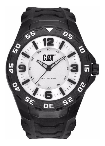 Reloj Cat Motion Lb.111.21.231 - Cat0037 Color De La Malla Negro/blanco Color Del Bisel Negro Color Del Fondo Blanco
