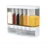 Dispensador Pared Mesa 6 Espacios Granos Cereal Arroz Pasta