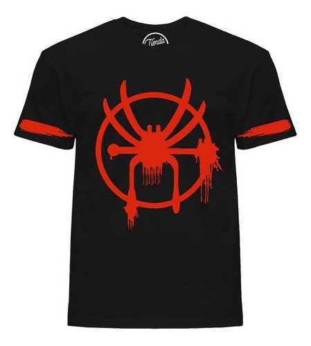 Playera Spider Man Miles Morales Logo Araña T-shirt