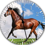 Reloj De Pared Sin Marco Hermoso Del Caballo E Agradabl...