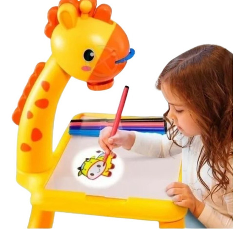 Lousa Projetor C/ Música Educativo Brinquedo Girafa Amarela