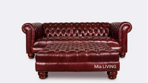 Sillon 3 Cuerpos 100 % Cuero  + Camastro Mia Living Fabrica