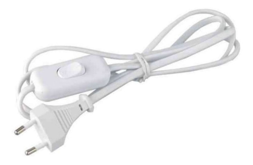 Cable Lampara Con Interruptor Y Enchufe Blanco 1,5 M
