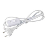 Cable Lampara Con Interruptor Y Enchufe Blanco 1,5 M