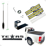 Antena Px Camionete F250 Hilux Adesivo Texas Preto Led Drl