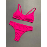 Bikini Malla Top Con Colaless Tiro Alto Conjunto Kim