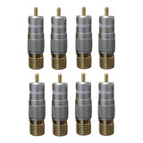 8 Conectores Rca Nakamichi Banhados A Ouro (1 Par)