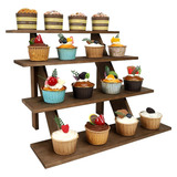 Zyp 4-tier Wooden Retail Display Riser Wooden Display Stand 