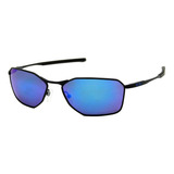 Óculos De Sol Polarizados Oakley Savitar Standard Armação De Titânio Cor Satin Black, Lente Sapphire De Plutonite Prizm, Haste Satin Black De Titânio - Oo6047