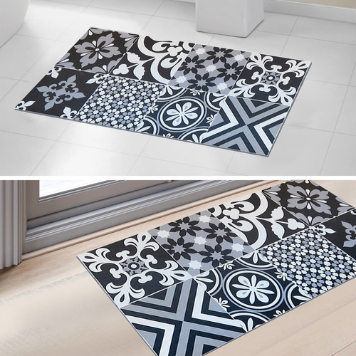 Alfombra Moderna Vinilica Capri X 2 Unidad 40x80 Cocina Baño